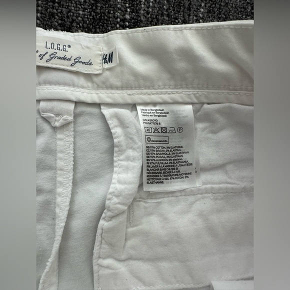 White Cotton Shorts - Picture 3 of 3